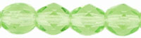 Czech Fire Polish 4mm-Lime Green Transparent (image for) Czech Fire Polish 4mm-Lime Green Transparent